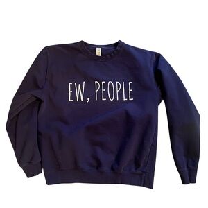 Graphic Print Ew People Crewneck Sweatshirt L